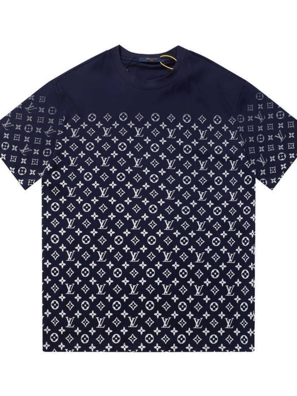Louis Vuitton dark blue and White Monogram Short Sleeve Tee